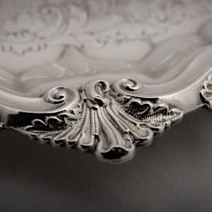 Untitled (Vintage English Silver Footed Plate) by Artist Unknown 