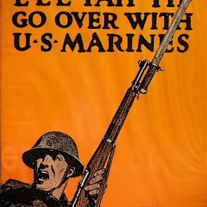 Untitled (E-E-E-YAH-YIP GO OVER WITH U.S. MARINES) by Charles Buckles Falls