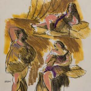 Untitled (3 Female Figures) by Hugh Harrison