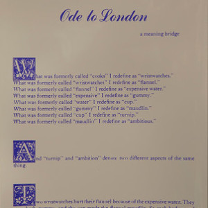 Ode to London by Dick Higgins