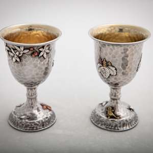 Untitled (Pair of Japanese-Style Cordial Goblets) by Artist Unknown 