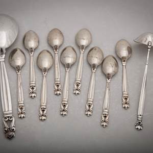 Untitled (Georg Jensen Sterling Silver Serving Pieces) by Artist Unknown 