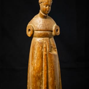 Untitled (Lemonwood Carved Statue of a Saint) by Artist Unknown