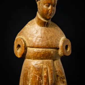Untitled (Lemonwood Carved Statue of a Saint) by Artist Unknown 