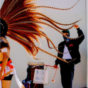 Protester at the action for Andres Guardado. Compton, California, June 21, 2020. by Ari Mejorado