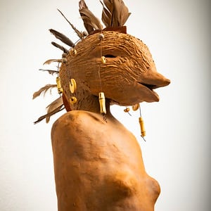Untitled (Female Figure with Bird Head) by Susan Reinhart 
