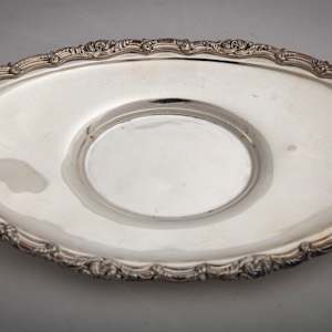 Untitled (Antique English Silver sauce Boat w/a Matching Tray) by Artist Unknown 