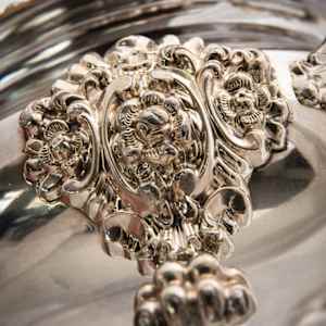 Untitled (Antique Oval Footed English Lidded Silver Sauce Bowl) by Artist Unknown, Image 7.