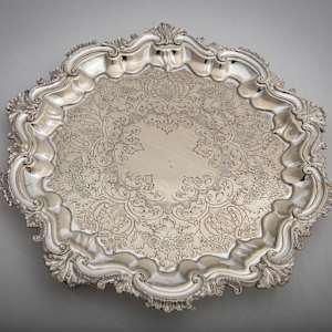 Untitled (Vintage English Silver Footed Plate) by Artist Unknown 