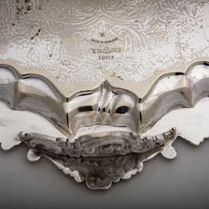 Untitled (Vintage English Silver Footed Plate) by Artist Unknown 