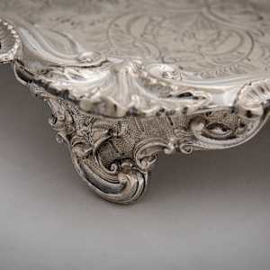 Untitled (Vintage English Silver Footed Plate) by Artist Unknown 
