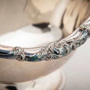 Untitled (Antique English Silver sauce Boat w/a Matching Tray) by Artist Unknown 