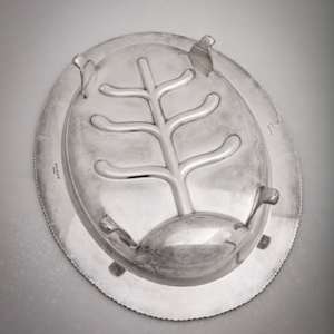 Untitled (Vintage Gadroon Silver Well and Tree Platter) by Artist Unknown, Image 7.