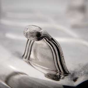 Untitled (Vintage Gadroon Silver Well and Tree Platter) by Artist Unknown, Image 9.