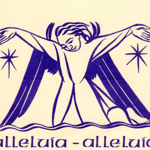 Untitled (Holy Cards--alleluia-alleluia 1) by Constance Mary Rowe also known as Sister Mary of the  Compassion, O.P. 