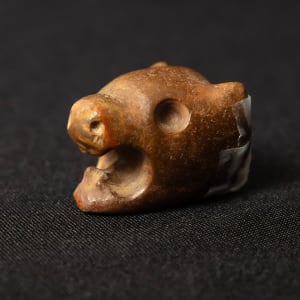 Untitled (Prehistoric  Cahokia Wolf Head Pipe) by Artist Unknown 