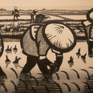Rice Planters or Rice Fields by Gihachiro Okuyama