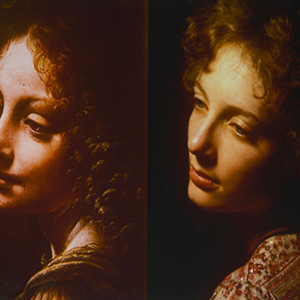 Head of an Angel (detail); Virgin of the Rocks; by Leonardo da Vinci, Nancy Maurer, Student by Nancy Webber 