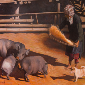 Untitled (Thai Pig Farmer) by Sumrit