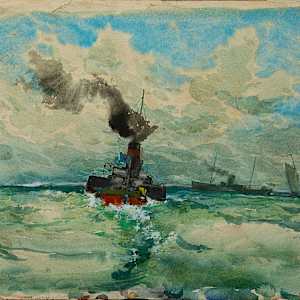 Untitled (Boat on Water) by Ross Turner