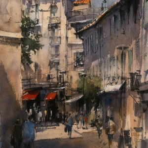 Avignon Street by Vladislav Yeliseyev