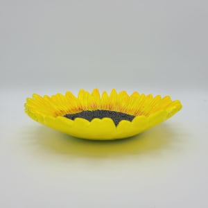Sunflower Plate, Large-Yellow with Black Center 