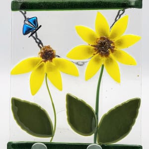 Garden Hanger-Sunflowers  &  Butterfly by Kathy Kollenburn