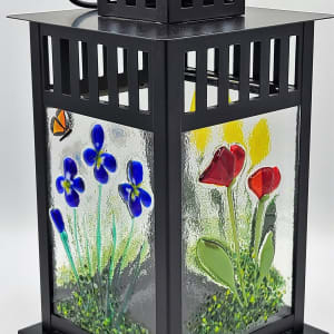 Lantern with Floral Panels by Kathy Kollenburn 