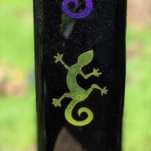 Garden Stake-Dichroic Lizards (3) by Kathy Kollenburn