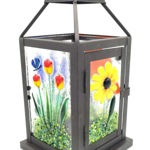Lantern-Medium with Botanical Panels by Kathy Kollenburn 