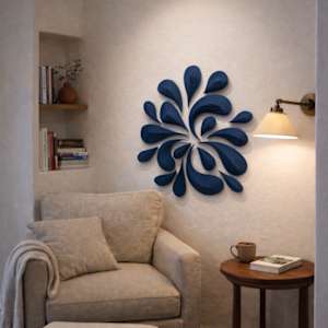 Still Dominance by Jennifer Haley  Image: Still Dominance brings a quiet, grounding authority to a space. Its layered forms radiate calm control, steadying the room with a sense of confidence, balance, and composed strength—present without demanding attention, yet impossible to ignore.