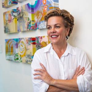 The Air Between Laughter and Light by Jennifer Haley  Image: Created from a moment of deep reflection, this piece expresses the feeling of finally exhaling. It holds the soft electricity of joy, the warmth of belonging, and the tender silence that follows laughter.


