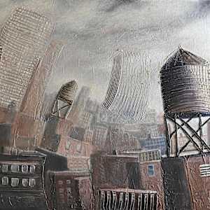 Woven Sky, Bending Towers by Sandra M.  Mucha, Image 1.