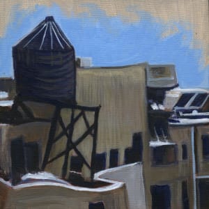 Water Tower on Roof Top by Artist: Sandra Mucha