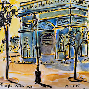 Arc de Triomphe contra jour by Martin Briggs 