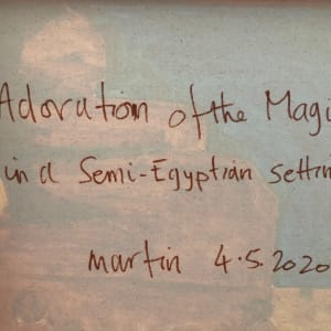 Adoration of the Magi in a Semi-Egyptian setting by Martin Briggs 