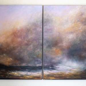 Smoke on the water (diptych) by Anneke Potgieter, Image 1.