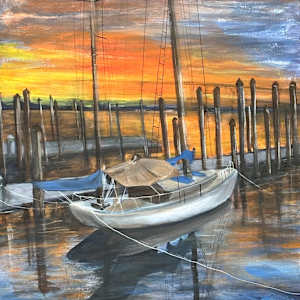 Resting Under a Fiery Sky by Susan Kurtz, Image 1.