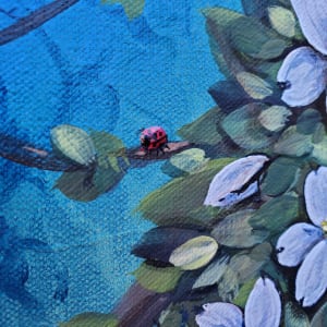 "Dogwood & Ladybugs" by Juju Bartush 