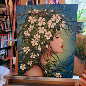 "Dogwood & Ladybugs" by Juju Bartush 