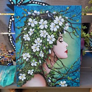 "Dogwood & Ladybugs" by Juju Bartush 