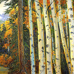 Aspen Absract 1 & 2 by Schaefer/Miles Fine Art Inc. Kevin D. Miles & Wendy Sue Schaefer-Miles  Image: Aspen Abstract 2 