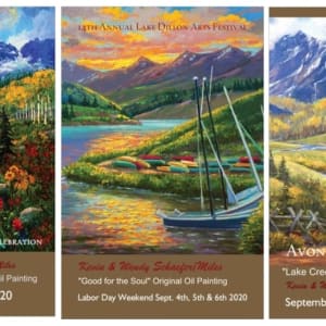 Collect all Three Posters Colorado Art Shows 2020 by Kevin D. Miles & Wendy Sue Schaefer Miles