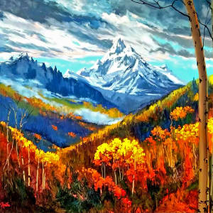 Moody Mountain Majesty by Schaefer/Miles Fine Art Inc. Kevin D. Miles & Wendy Sue Schaefer-Miles