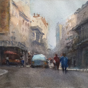 Crossing Bourbon St., FQ by Joan