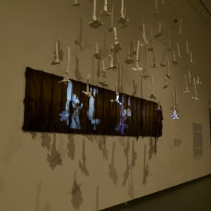 Reaper, Binder, Reinventor by Paddy Lamb  Image: Installation view from the exhibition "Dissecting Identities", Art Gallery of Grande Prairie, February 2022.