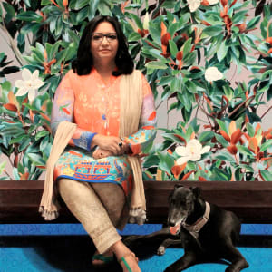Dr Mehreen Faruqi and Cosmo by Yvonne East