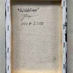 Wildfire by Jackie Begue  Image: Signature and inventory number on back