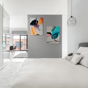 Curious Perspectives 9 by Victoria Johns Art  Image: Curious Perspectives 8 & 9 in a room setting