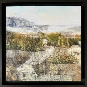 More of This Please II by Victoria Johns Art  Image: More of This Please II framed in black wood St Ives float style frame.